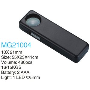ذره بین و لوپ جواهر شناسی چراغ دار MG21004 LED 10X