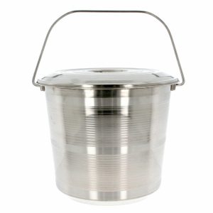 سطل استیل درب دار 15 لیتری